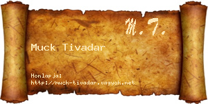 Muck Tivadar névjegykártya