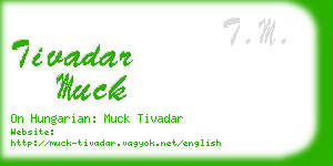 tivadar muck business card